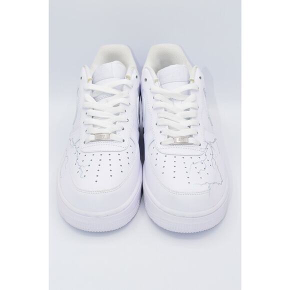 Nike Air Force 1 AF1 NEW Design White Reflective Lightning Custom Shoes 10.5 - Picture 5 of 11